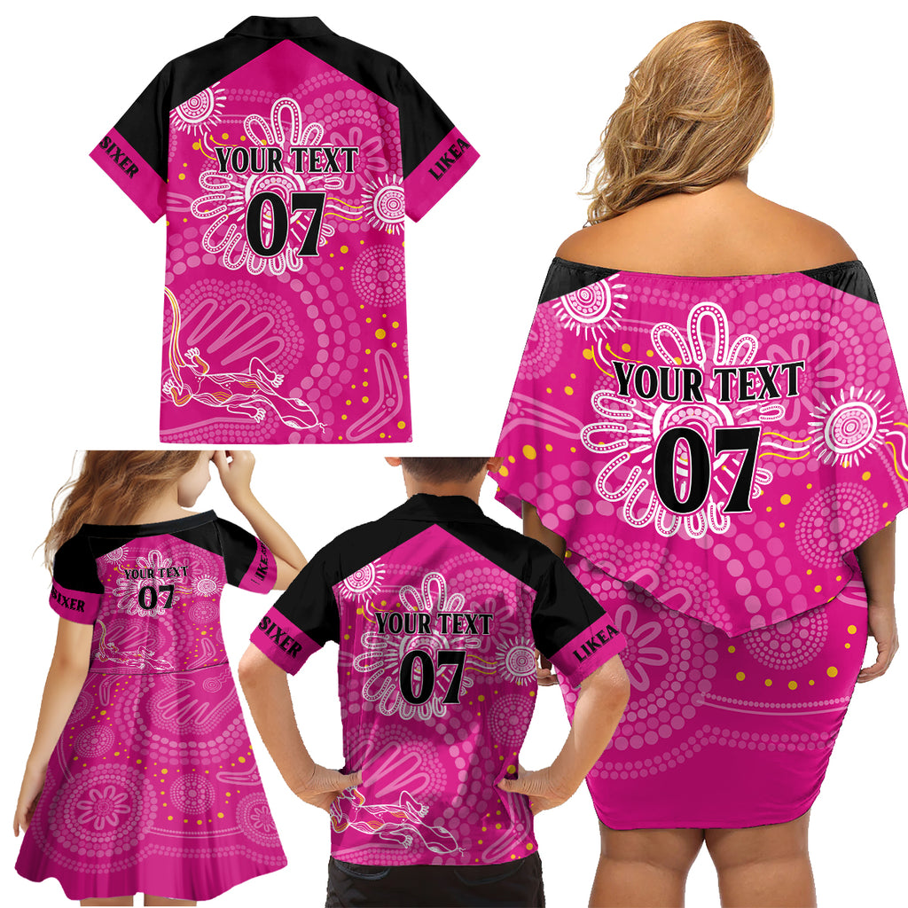 custom-sixers-cricket-indigenous-family-matching-off-shoulder-short-dress-and-hawaiian-shirt-inspirations