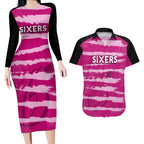 custom-sixers-cricket-2023-couples-matching-long-sleeve-bodycon-dress-and-hawaiian-shirt-likeasixer-special-ver