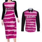 custom-sixers-cricket-2023-couples-matching-long-sleeve-bodycon-dress-and-long-sleeve-button-shirt-likeasixer-special-ver