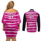 custom-sixers-cricket-2023-couples-matching-off-shoulder-short-dress-and-long-sleeve-button-shirt-likeasixer-special-ver