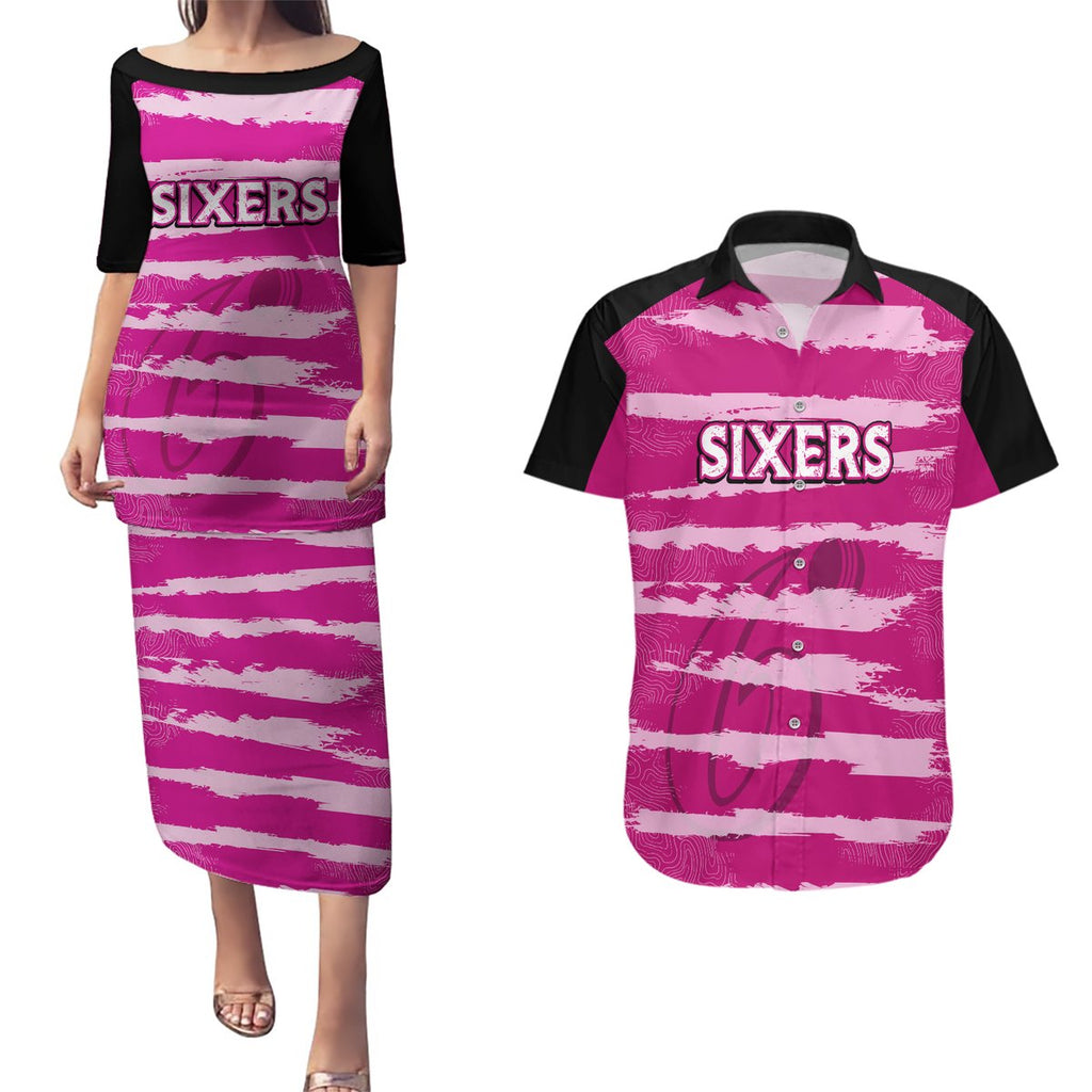 custom-sixers-cricket-2023-couples-matching-puletasi-dress-and-hawaiian-shirt-likeasixer-special-ver