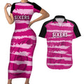 custom-sixers-cricket-2023-couples-matching-short-sleeve-bodycon-dress-and-hawaiian-shirt-likeasixer-special-ver