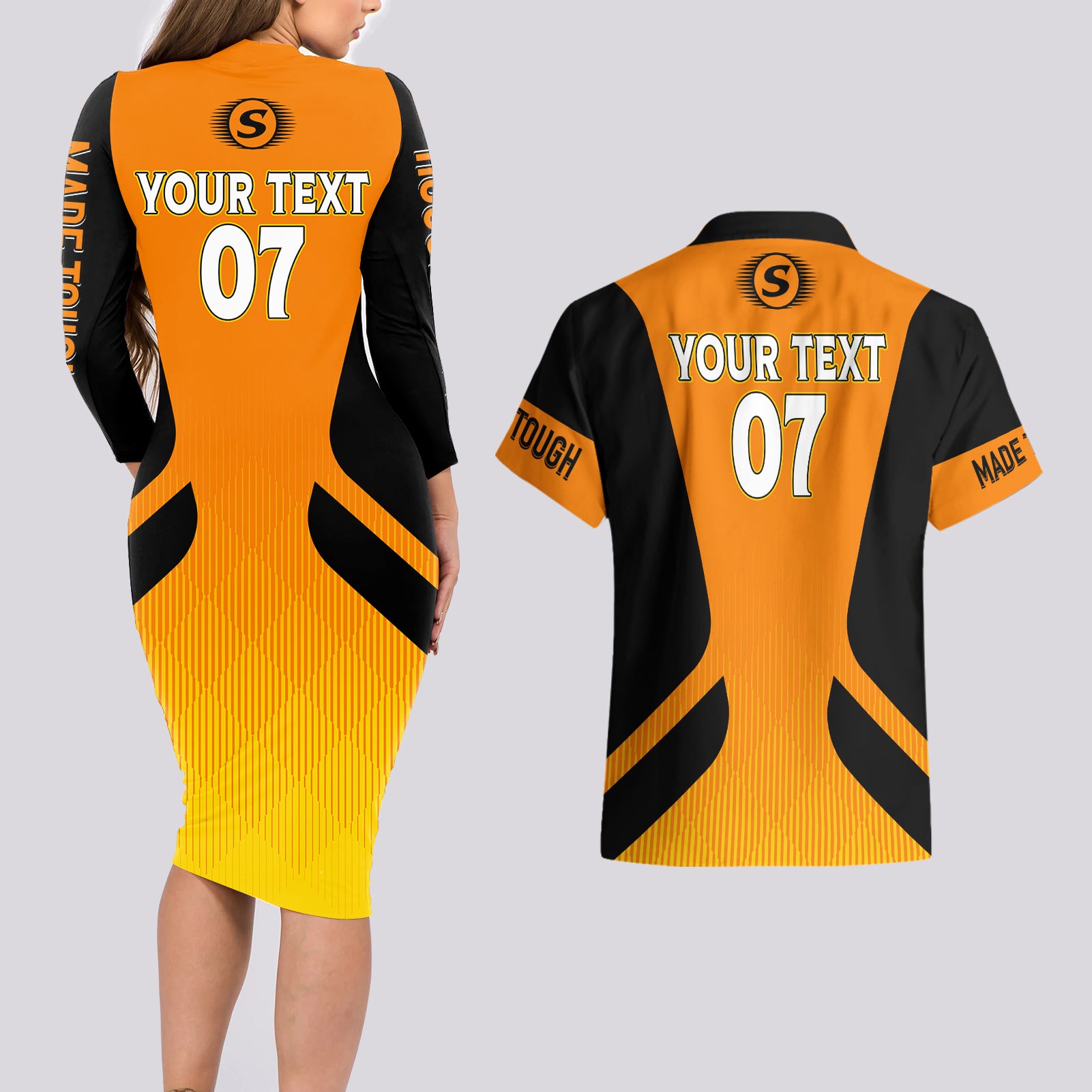 custom-scorchers-cricket-champions-2023-couples-matching-long-sleeve-bodycon-dress-and-hawaiian-shirt-made-tough