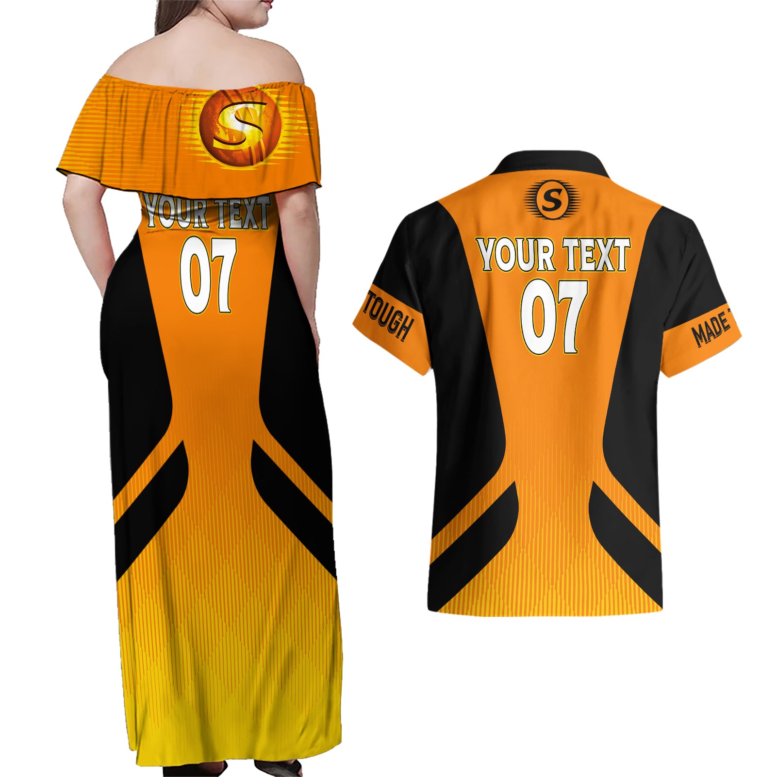 custom-scorchers-cricket-champions-2023-couples-matching-off-shoulder-maxi-dress-and-hawaiian-shirt-made-tough
