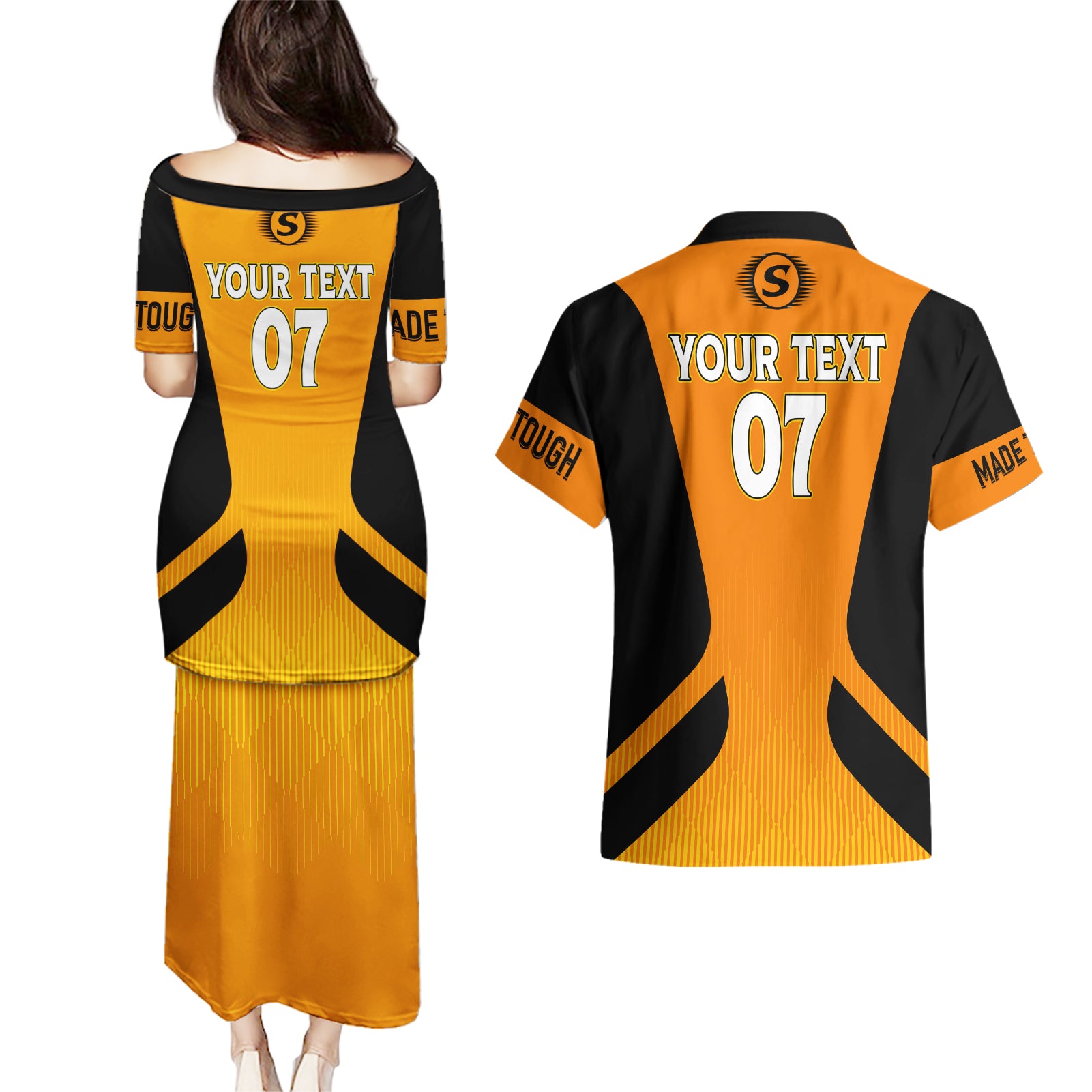 custom-scorchers-cricket-champions-2023-couples-matching-puletasi-dress-and-hawaiian-shirt-made-tough