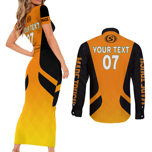 custom-scorchers-cricket-champions-2023-couples-matching-short-sleeve-bodycon-dress-and-long-sleeve-button-shirt-made-tough