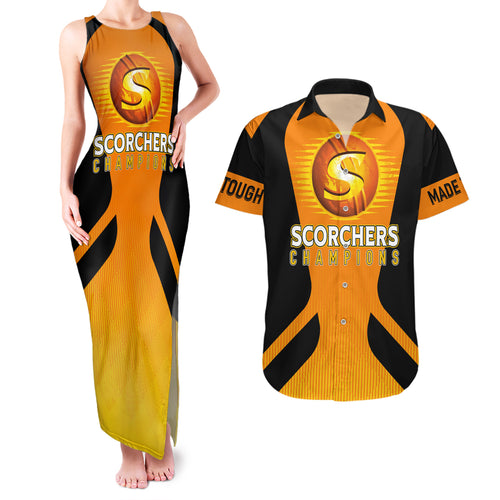 custom-scorchers-cricket-champions-2023-couples-matching-tank-maxi-dress-and-hawaiian-shirt-made-tough