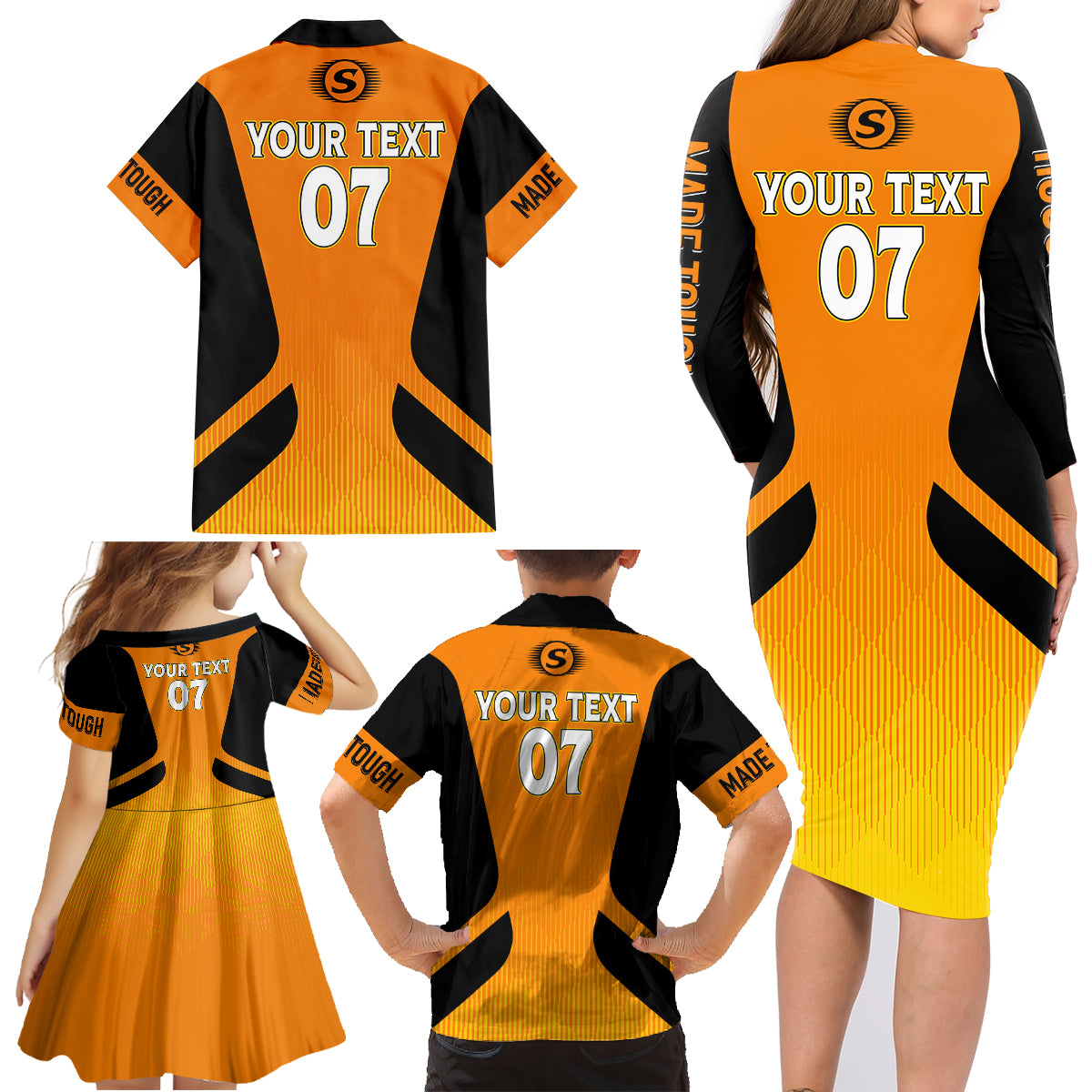 custom-scorchers-cricket-champions-2023-family-matching-long-sleeve-bodycon-dress-and-hawaiian-shirt-made-tough