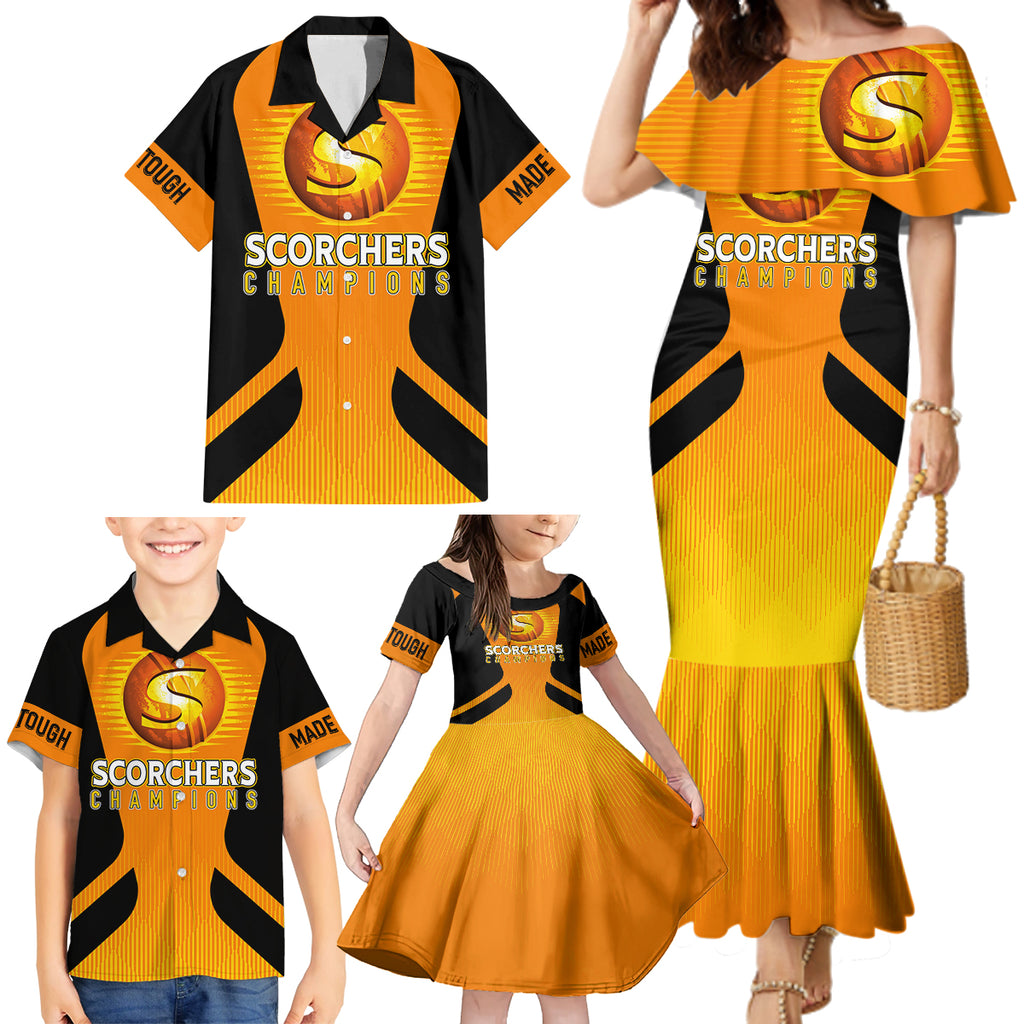 custom-scorchers-cricket-champions-2023-family-matching-mermaid-dress-and-hawaiian-shirt-made-tough