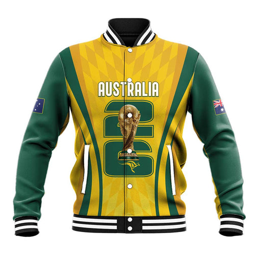 Australia Socceroos Custom Baseball Jacket 2026 Forever Golden - Aussie Hoodie