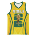 Australia Socceroos Custom Basketball Jersey 2026 Forever Golden - Aussie Hoodie