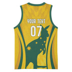 Australia Socceroos Custom Basketball Jersey 2026 Forever Golden - Aussie Hoodie