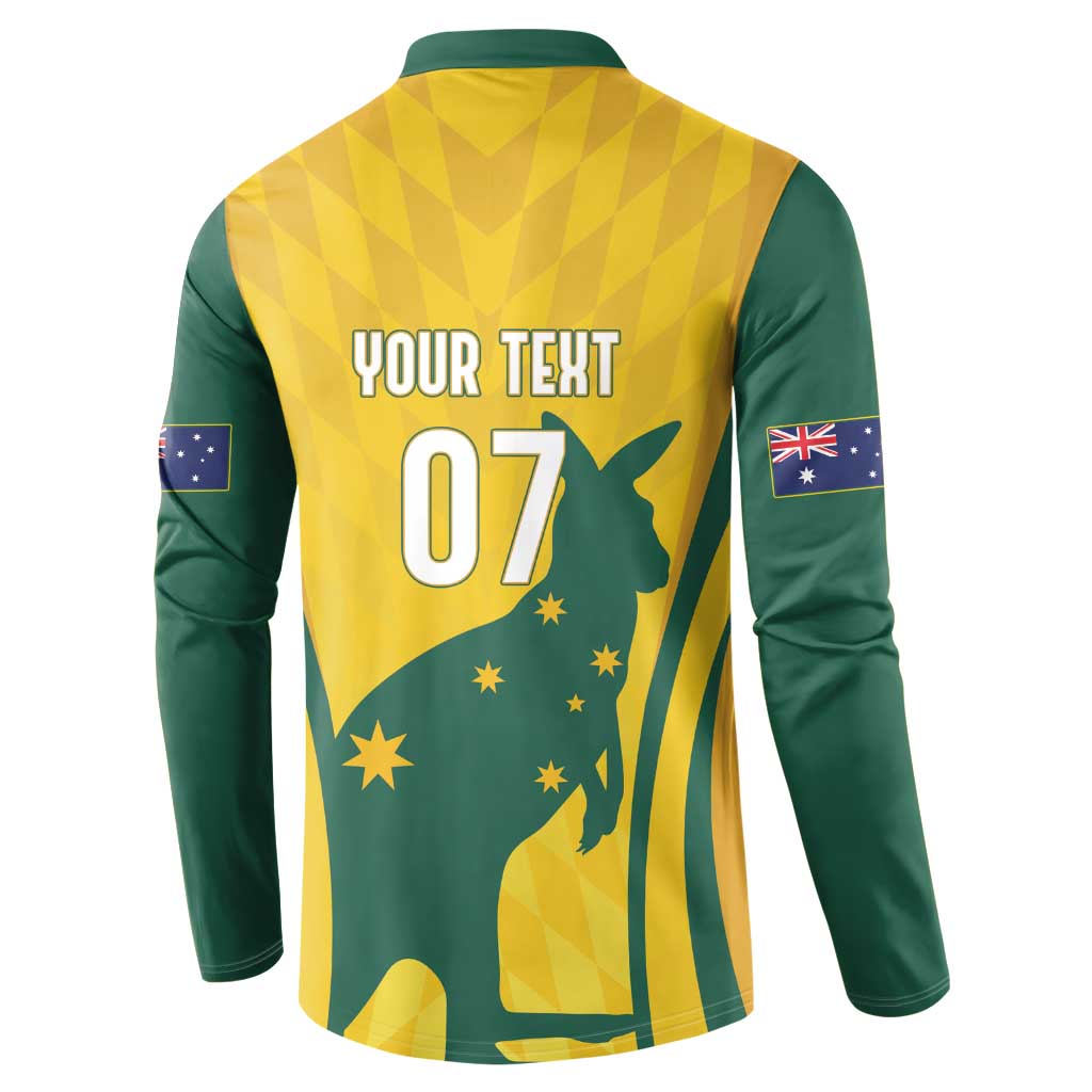 Australia Socceroos Custom Button Sweatshirt 2026 Forever Golden - Aussie Hoodie