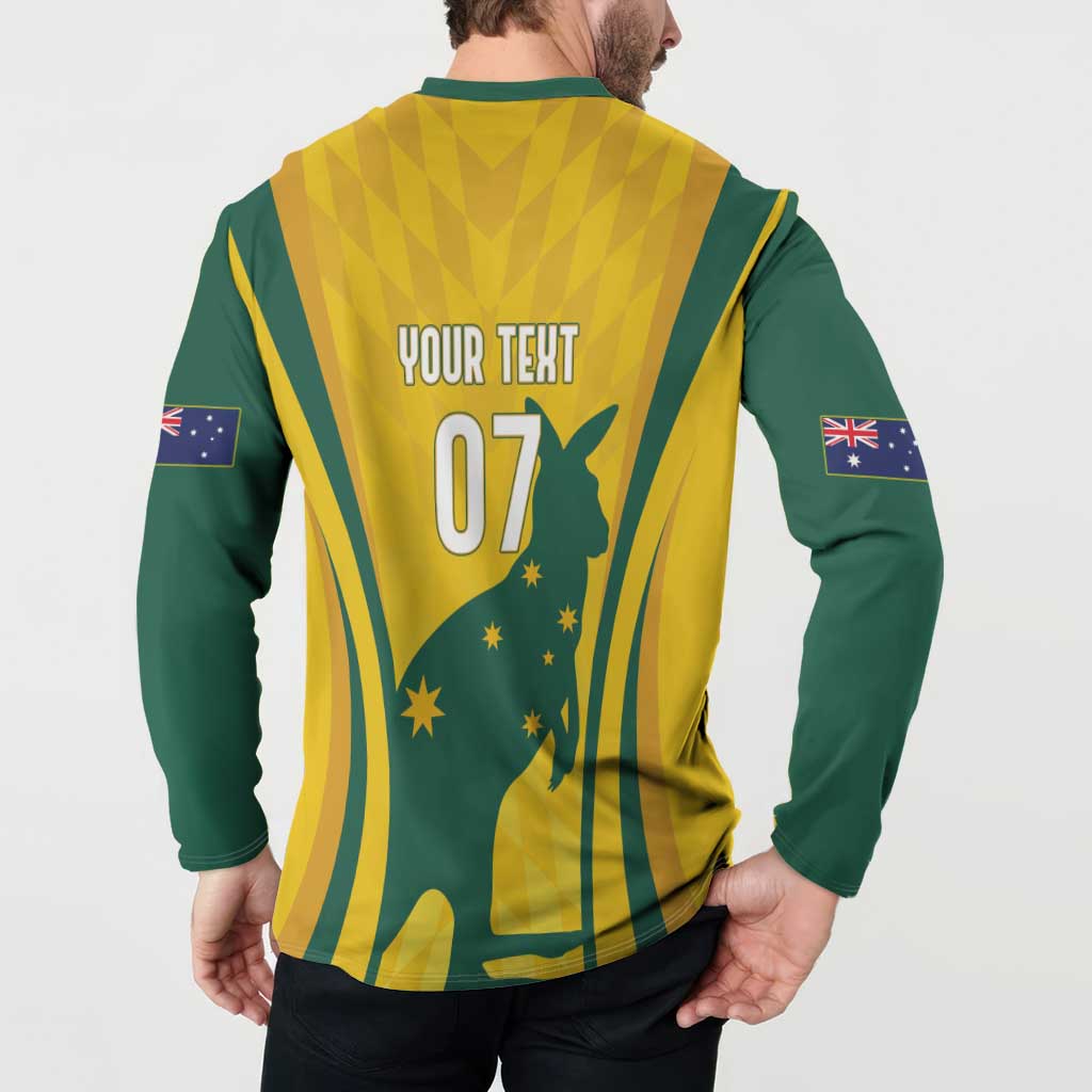 Australia Socceroos Custom Button Sweatshirt 2026 Forever Golden - Aussie Hoodie