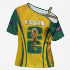 Australia Socceroos Custom Cross Shoulder Shirt 2026 Forever Golden - Aussie Hoodie
