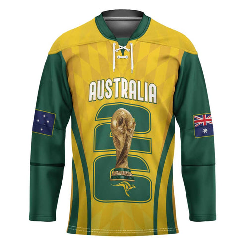 Australia Socceroos Custom Hockey Jersey 2026 Forever Golden - Aussie Hoodie