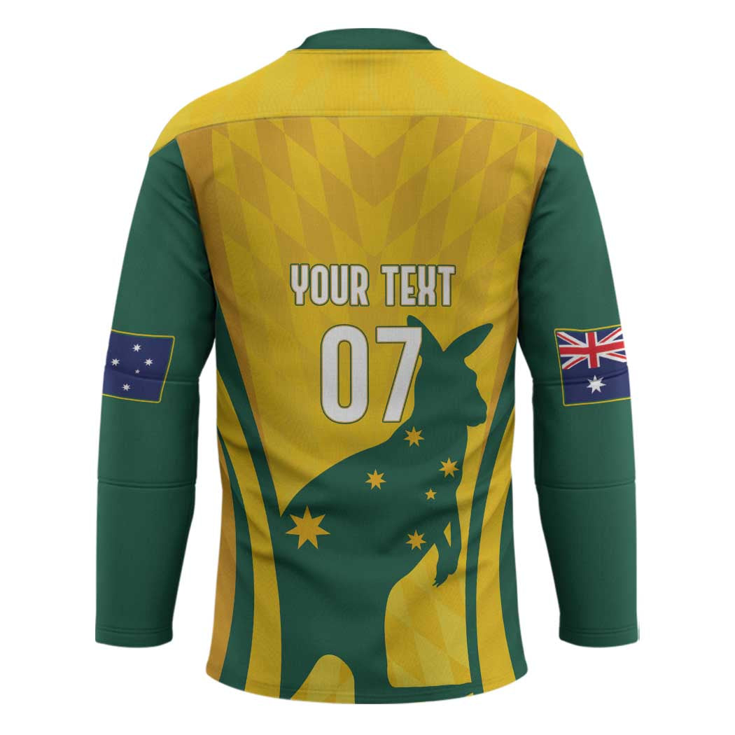 Australia Socceroos Custom Hockey Jersey 2026 Forever Golden - Aussie Hoodie