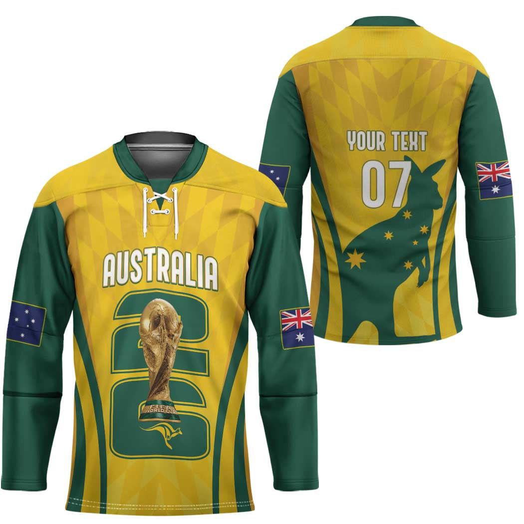 Australia Socceroos Custom Hockey Jersey 2026 Forever Golden - Aussie Hoodie
