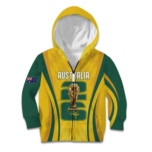 Australia Socceroos Custom Kid Hoodie 2026 Forever Golden - Aussie Hoodie