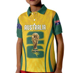 Australia Socceroos Custom Kid Polo Shirt 2026 Forever Golden - Aussie Hoodie