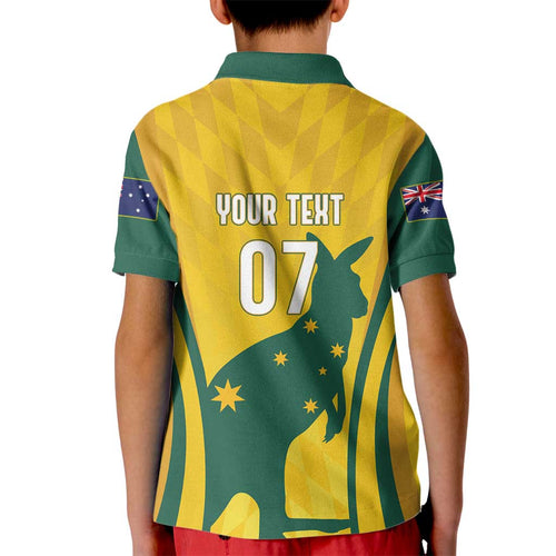Australia Socceroos Custom Kid Polo Shirt 2026 Forever Golden - Aussie Hoodie