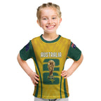 Australia Socceroos Custom Kid T Shirt 2026 Forever Golden - Aussie Hoodie