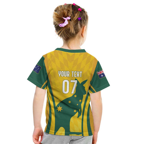 Australia Socceroos Custom Kid T Shirt 2026 Forever Golden - Aussie Hoodie
