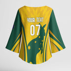 Australia Socceroos Custom Kimono Sleeve Blouse 2026 Forever Golden - Aussie Hoodie