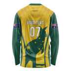 Australia Socceroos Custom Long Sleeve Shirt 2026 Forever Golden - Aussie Hoodie