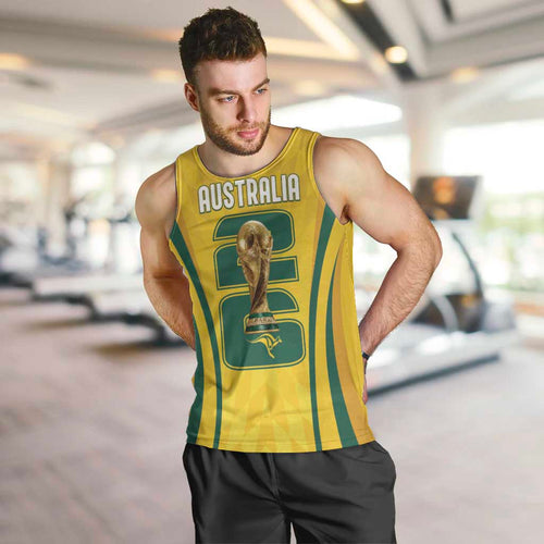 Australia Socceroos Custom Men Tank Top 2026 Forever Golden - Aussie Hoodie