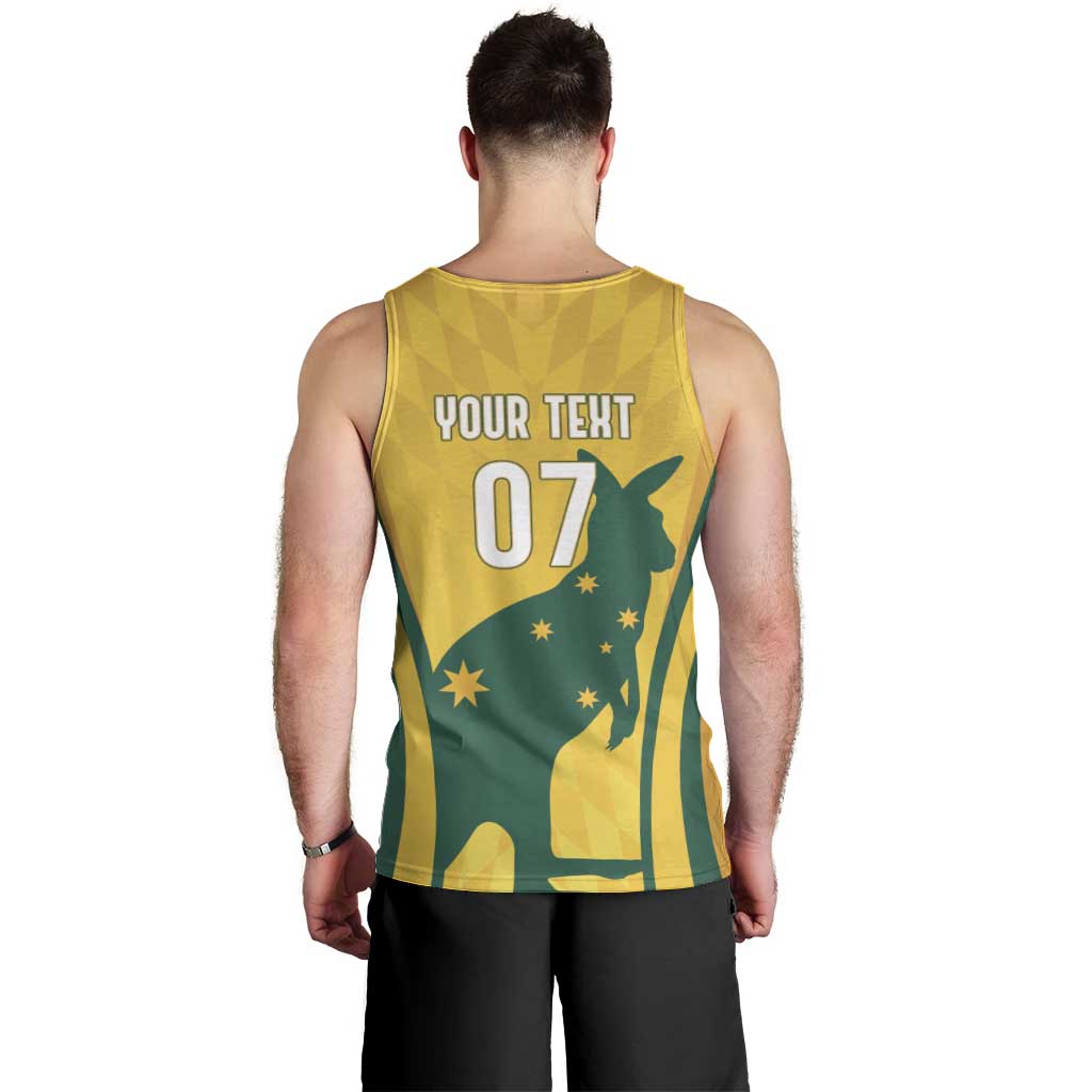 Australia Socceroos Custom Men Tank Top 2026 Forever Golden - Aussie Hoodie