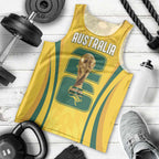 Australia Socceroos Custom Men Tank Top 2026 Forever Golden - Aussie Hoodie