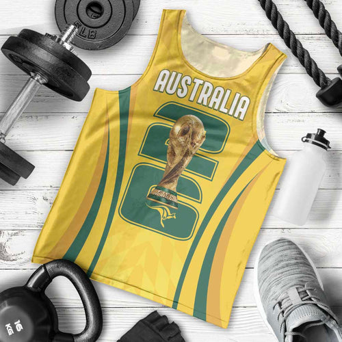 Australia Socceroos Custom Men Tank Top 2026 Forever Golden - Aussie Hoodie