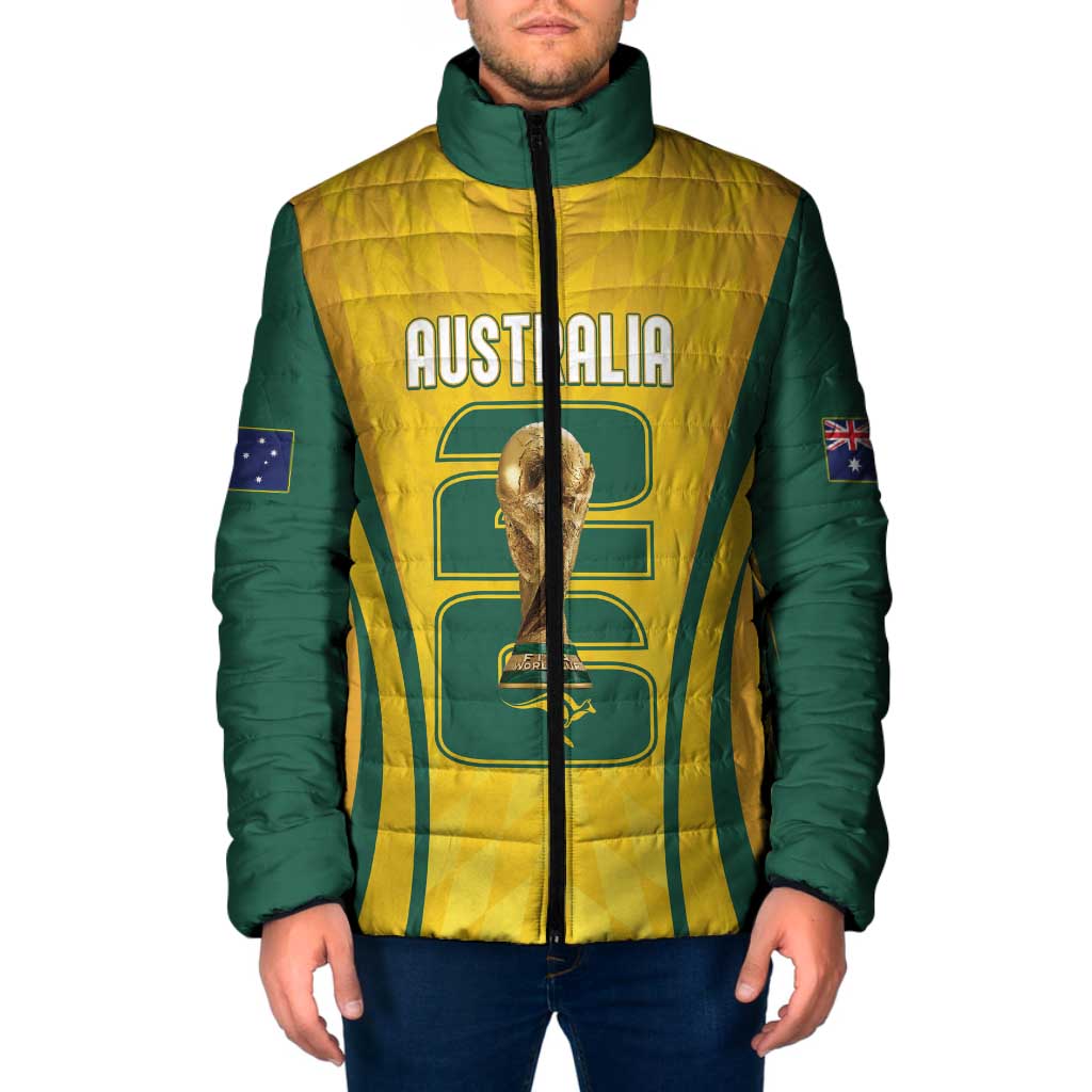 Australia Socceroos Custom Padded Jacket 2026 Forever Golden - Aussie Hoodie