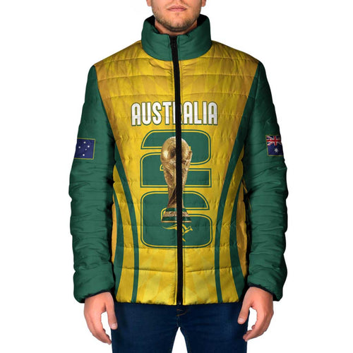 Australia Socceroos Custom Padded Jacket 2026 Forever Golden - Aussie Hoodie