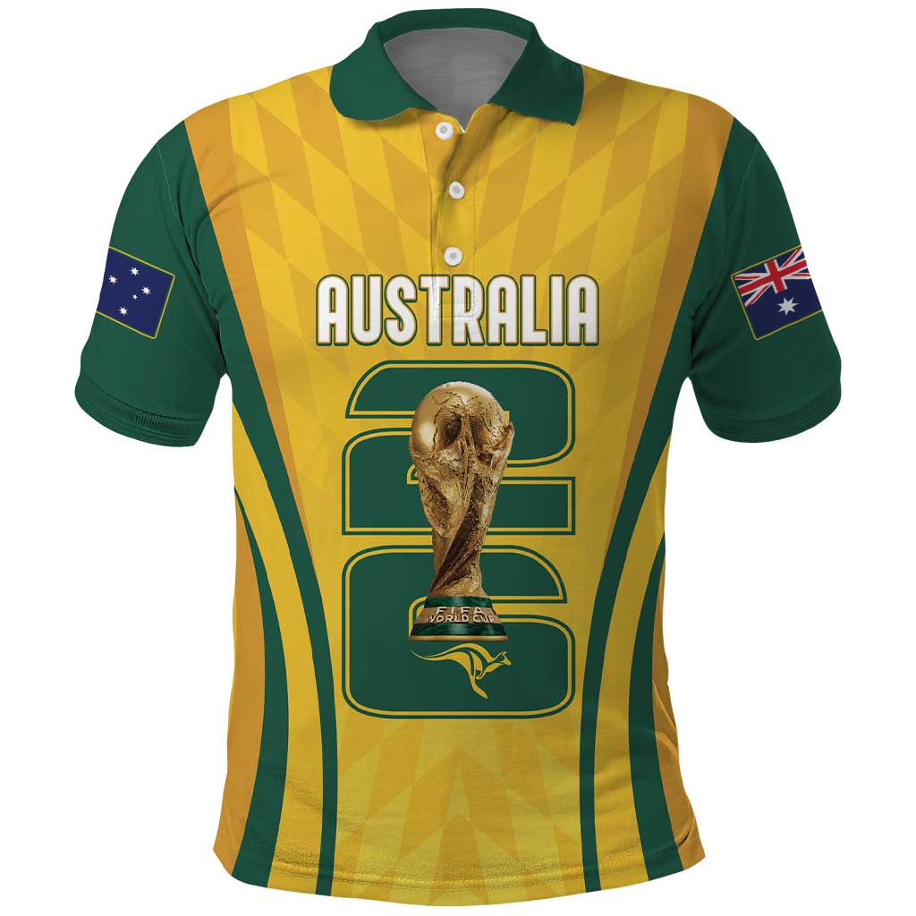 Australia Socceroos Custom Polo Shirt 2026 Forever Golden - Aussie Hoodie