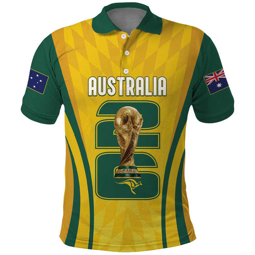 Australia Socceroos Custom Polo Shirt 2026 Forever Golden - Aussie Hoodie