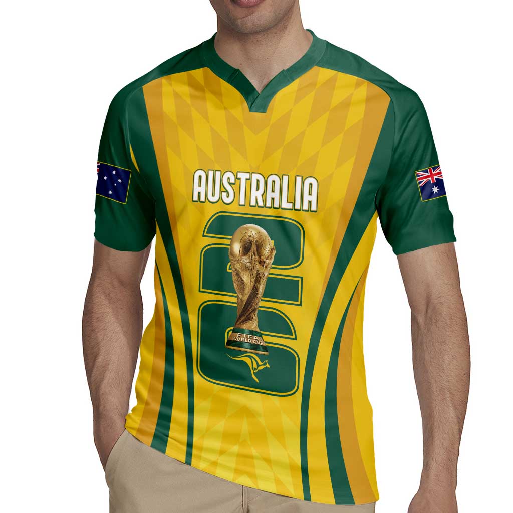 Australia Socceroos Custom Rugby Jersey 2026 Forever Golden - Aussie Hoodie