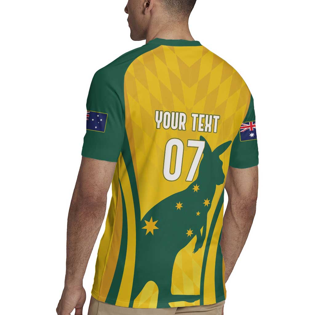 Australia Socceroos Custom Rugby Jersey 2026 Forever Golden - Aussie Hoodie
