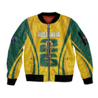 Australia Socceroos Custom Sleeve Zip Bomber Jacket 2026 Forever Golden - Aussie Hoodie