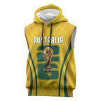 Australia Socceroos Custom Sleeveless Hoodie 2026 Forever Golden - Aussie Hoodie