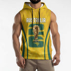 Australia Socceroos Custom Sleeveless Hoodie 2026 Forever Golden - Aussie Hoodie