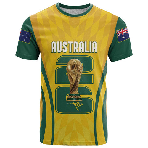 Australia Socceroos Custom T Shirt 2026 Forever Golden - Aussie Hoodie