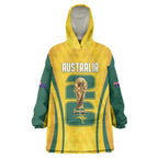 Australia Socceroos Custom Wearable Blanket Hoodie 2026 Forever Golden - Aussie Hoodie