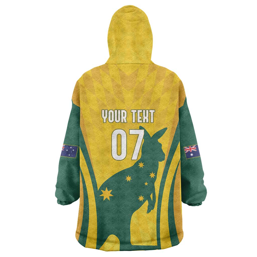 Australia Socceroos Custom Wearable Blanket Hoodie 2026 Forever Golden - Aussie Hoodie