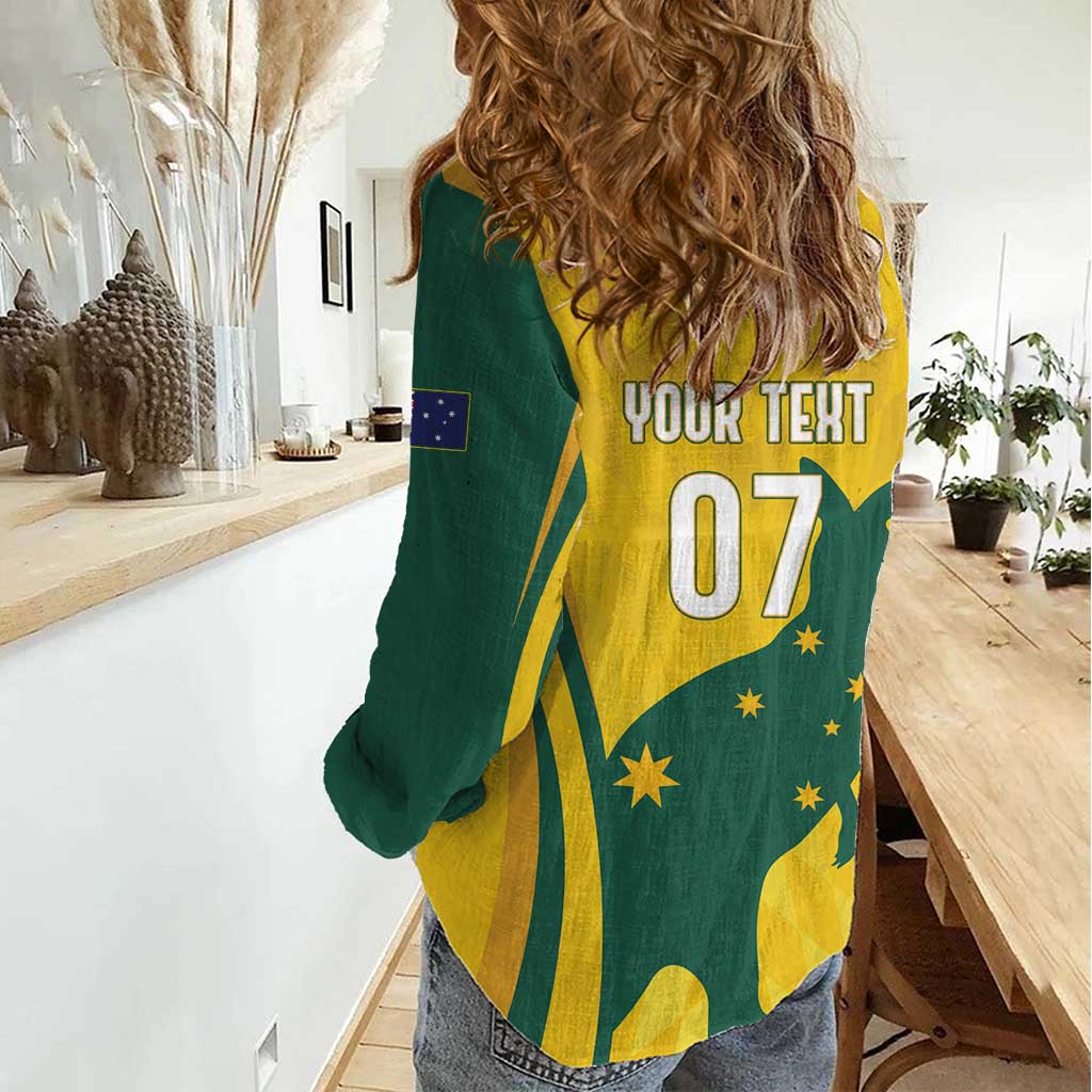 Australia Socceroos Custom Women Casual Shirt 2026 Forever Golden - Aussie Hoodie