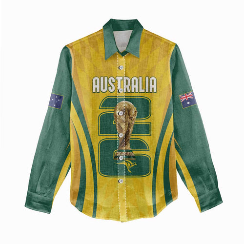 Australia Socceroos Custom Women Casual Shirt 2026 Forever Golden - Aussie Hoodie