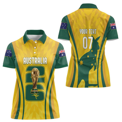 Australia Socceroos Custom Women Polo Shirt 2026 Forever Golden - Aussie Hoodie