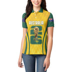 Australia Socceroos Custom Women Polo Shirt 2026 Forever Golden - Aussie Hoodie