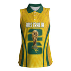 Australia Socceroos Custom Women Sleeveless Polo Shirt 2026 Forever Golden - Aussie Hoodie
